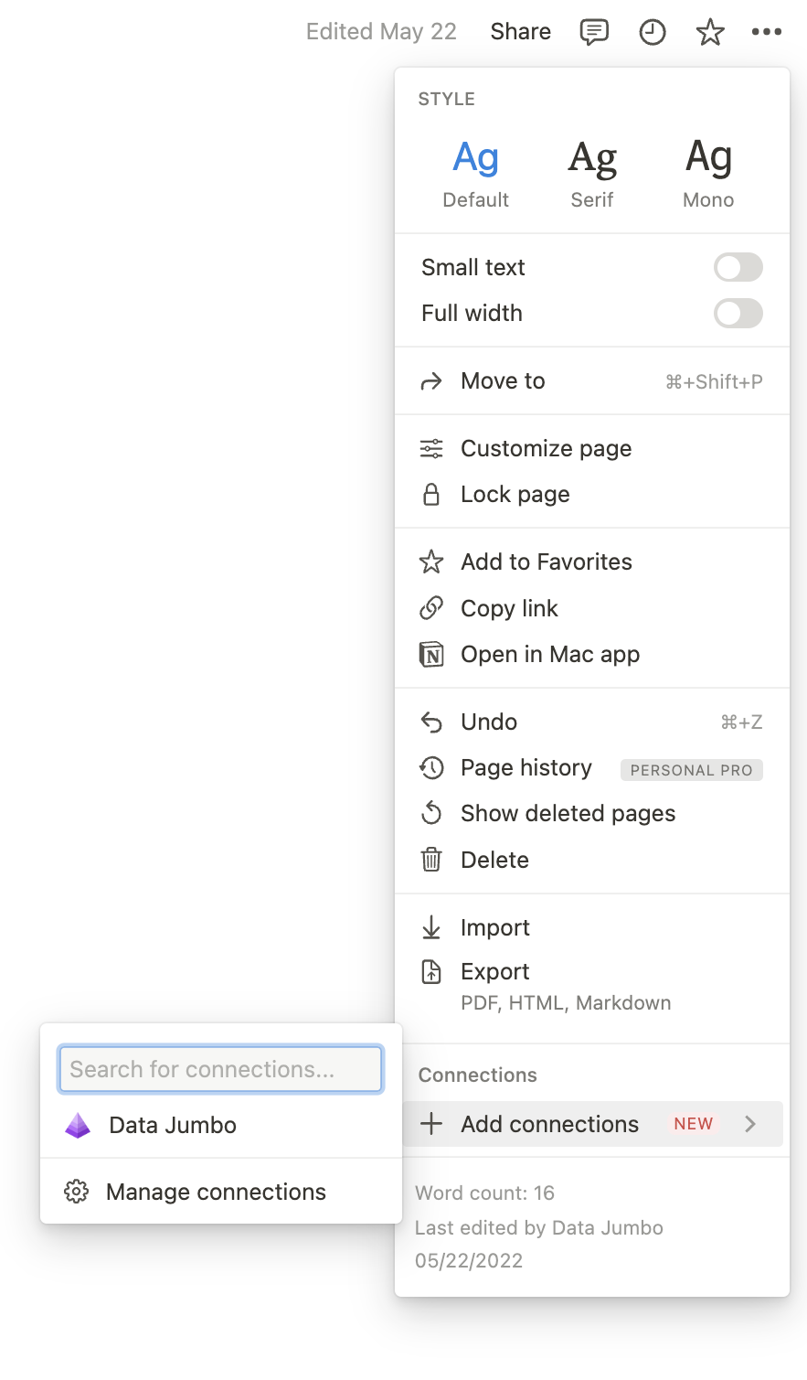 Reload database list